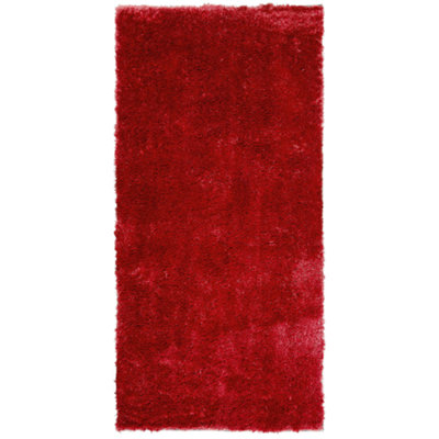 B&Q -  Shaggygy Rug Evren Red 80 X 150 Cm