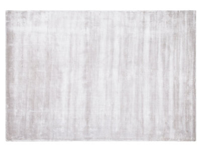 Beliani Rug Gesi Ii Light Grey 140 X 200 Cm Viscose from B&Q