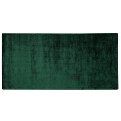 B&Q -  Rug Gesi Ii Dark Green 80 X 150 Cm Viscose