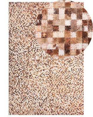 B&Q -  Rug Torul Brown 160 X 230 Cm Leather
