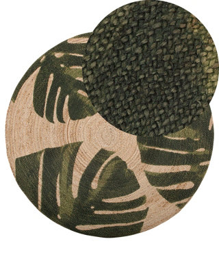 B&Q -  Rustic Rug Incik Beige 140 Cm Jute