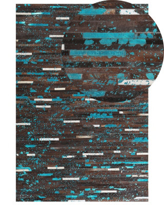 B&Q -  Rug Kisir Dark Brown 160 X 230 Cm Leather