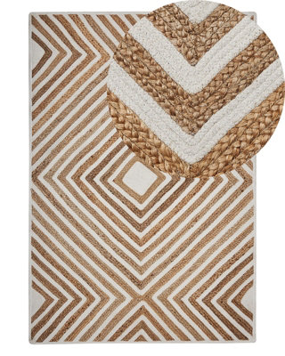 B&Q -  Rug Pirli Beige 140 X 200 Cm Jute