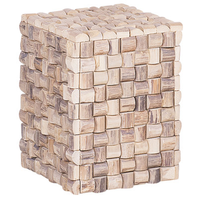 B&Q -  Side Table Cajeme Teak Wood Light Brown