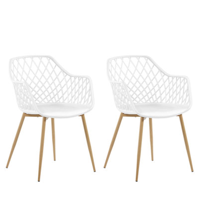 B&Q -  Set Of 2 Dining Chairs Nashua White