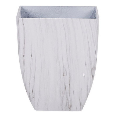 Beliani Plant Pot Miro 28 Cm White Marble from B&Q