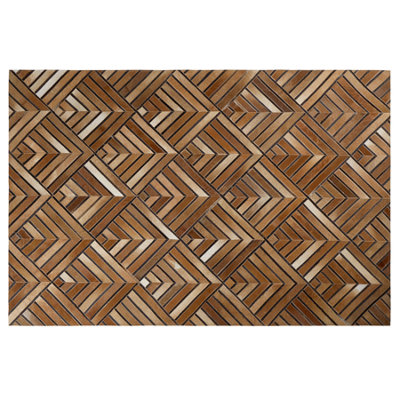 B&Q -  Rug Tekir Brown 160 X 230 Cm Leather