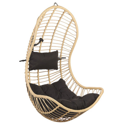 Beliani Hanging Chair Pineto Pe Rattan Natural from B&Q