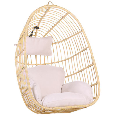 Beliani Hanging Chair Casoli Pe Rattan Natural from B&Q