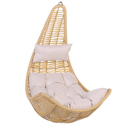 Beliani Hanging Chair Atri Ii Pe Rattan Natural from B&Q