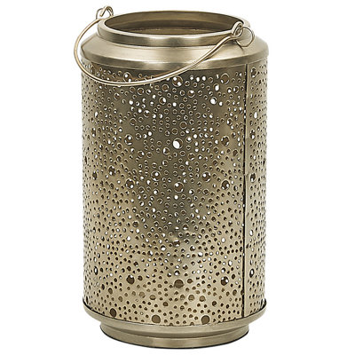 Beliani Lantern Corfu Metal 25 Cm Gold from B&Q