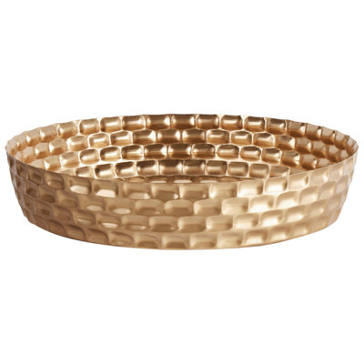 B&Q -  Decorative Tray Suez Metal Gold