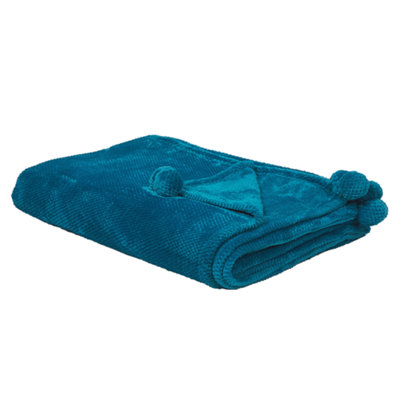 Beliani Blanket Saitler 200 X 220 Cm Turquoise from B&Q