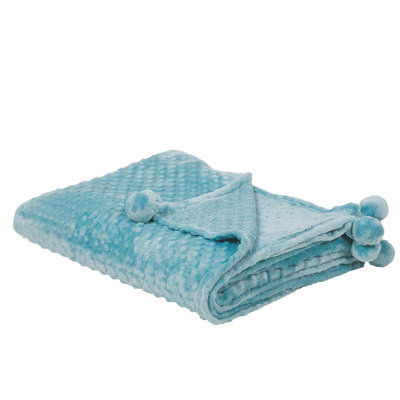 Beliani Blanket Samur 200 X 220 Cm Light Blue from B&Q