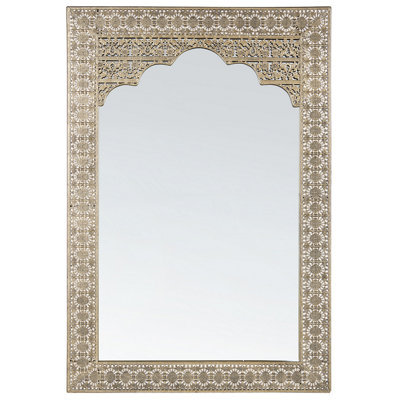 B&Q -  Wall Mirror Pali 60 Cm 90 Cm Metal Gold