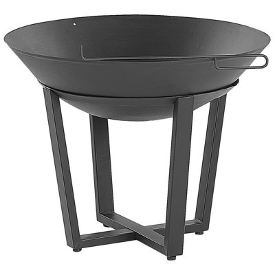 Beliani Charcoal Fire Pit Black Kedung