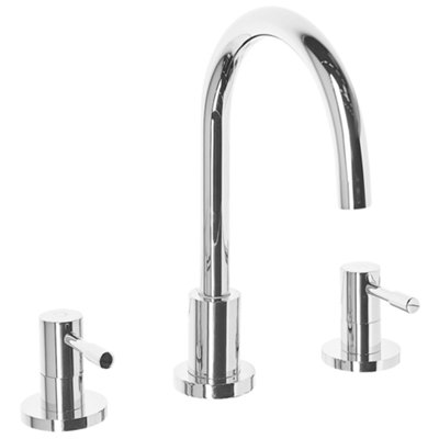 Beliani Basin Mixer Tap Sipi Brass Silver from B&Q