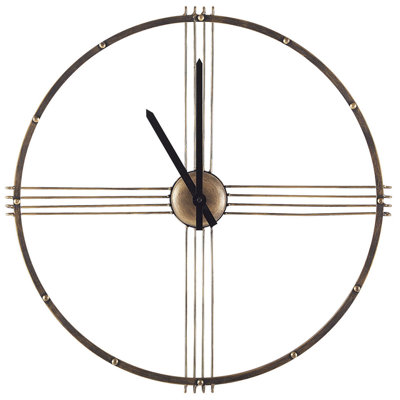 B&Q -  Wall Clock Ascona 64 Cm Metal Gold