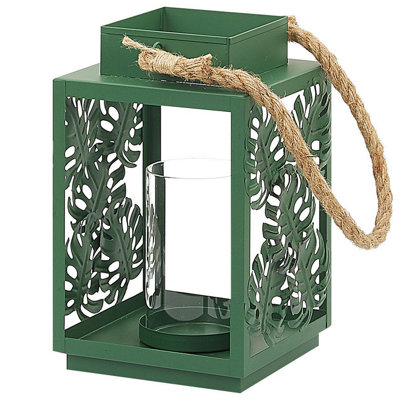 Beliani Lantern Unimak Metal 25 Cm Green from B&Q