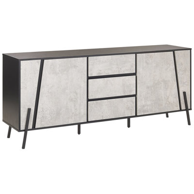 Beliani 2 Door Sideboard Blackpool Grey Concrete Effect from B&Q