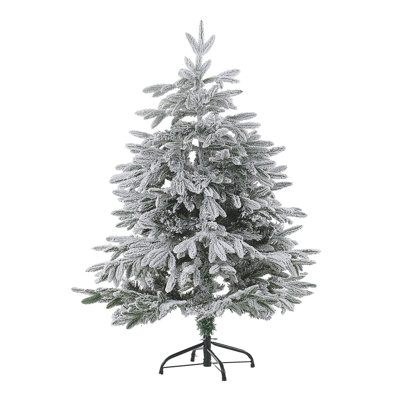 Beliani Artificial Snowy Christmas Tree Bassie 120 Cm White from B&Q
