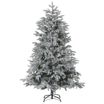 Beliani Artificial Snowy Christmas Tree Bassie 210 Cm White from B&Q