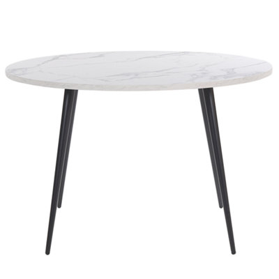 B&Q -  Dining Table Odeon White Marble 120 Cm 120 Cm