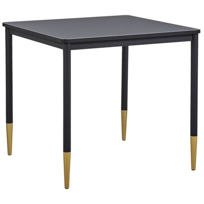 Beliani Dining Table Shalford Black 80 Cm 80 Cm from B&Q