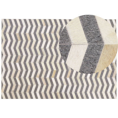 B&Q -  Rug Baggoze Dark Grey 160 X 230 Cm Leather