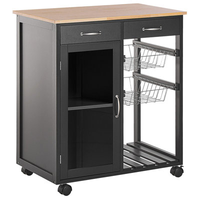 B&Q -   Kitchen Trolley Boves Black