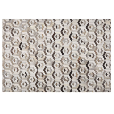 B&Q -  Rug Tavak Beige 140 X 200 Cm Leather