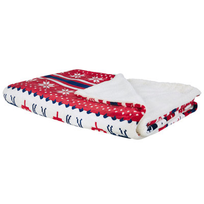 Beliani  Blanket Reka 150 X 200 Cm Red from B&Q