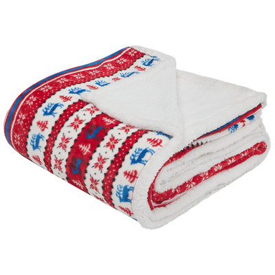 Beliani  Blanket Reka 200 X 220 Cm Red from B&Q