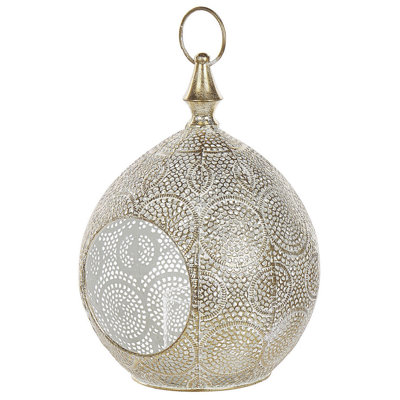 Beliani Lantern Laeso Metal 33 Cm Gold from B&Q