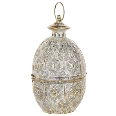 Beliani Lantern Amorgos Metal 34 Cm Gold from B&Q