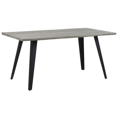 Beliani Grey Dining Table Witney 160 Cm 90 Cm