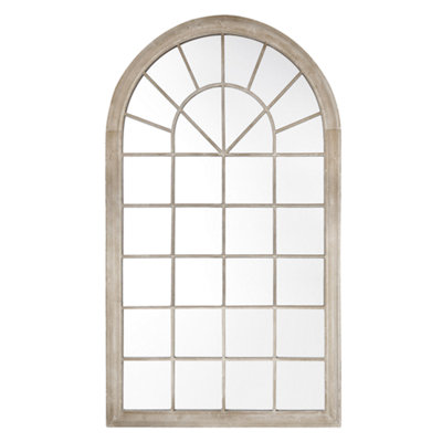 B&Q -  Wall Mirror Trevol 77 Cm 130 Cm Metal Beige