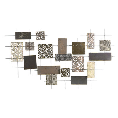 B&Q -  Wall Decor Astatine Metal 50 Cm Gold