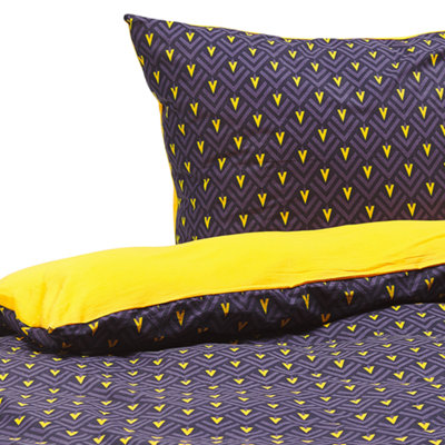 Beliani Duvet Cover Set Wallingford Sateen Cotton 135 X 200 Cm Blue from B&Q