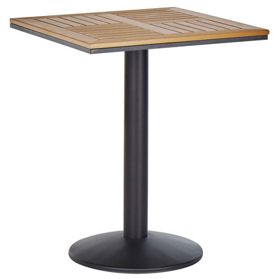 Beliani Bistro Table Palmi 60 Cm 60 Cm Wood-Like Brown from B&Q