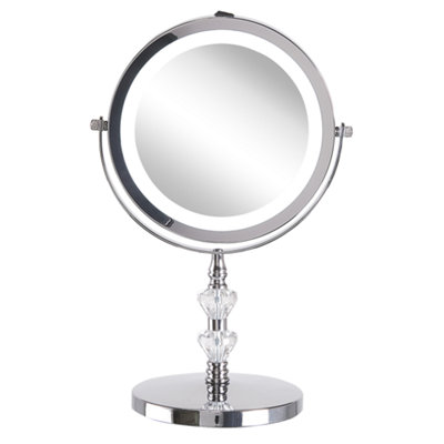 Beliani Modern Makeup Mirror Led Laon Silver from B&Q