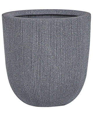 Beliani  Plant Pot Chios 44 Cm Grey from B&Q