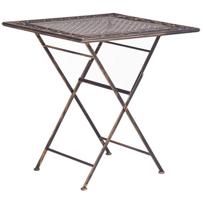 B&Q -  Bistro Table Bormio 70 Cm 70 Cm Metal Black