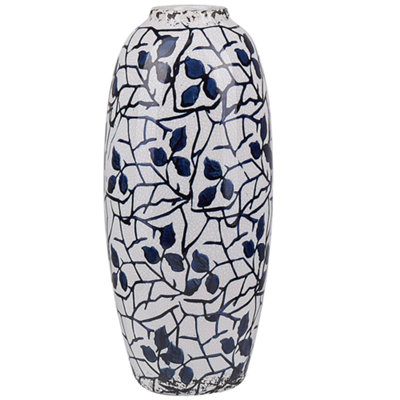B&Q -  Flower Vase Mutilene Stoneware 25 Cm White