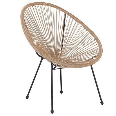 Beliani Garden Chair Acapulco Ii Pe Rattan Natural from B&Q
