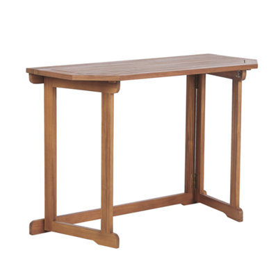 Beliani Balcony Table Treia 110 Cm 47 Cm Acacia Wood Brown from B&Q