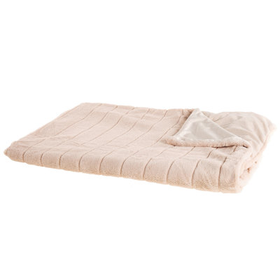 Beliani Blanket Smahra 180 X 220 Cm Pastel Pink from B&Q