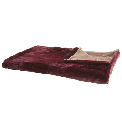 Beliani Blanket Tantan 180 X 220 Cm Burgundy from B&Q