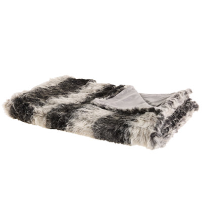 Beliani Blanket Taza Fabric 180 X 220 Cm Grey from B&Q