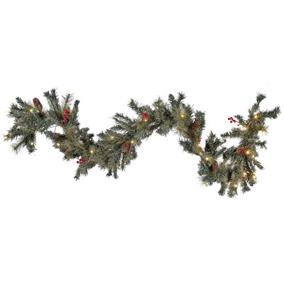 B&Q -  Pre-Lit Christmas Garland 180 Cm Green Tenala